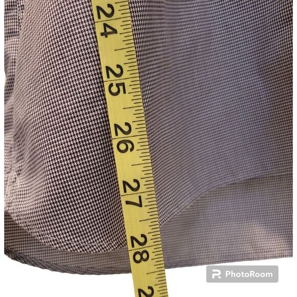 Burberry London Dress Shirt Mens L 15.5 39 Purple Check Long Sleeve Collared - Picture 4 of 8